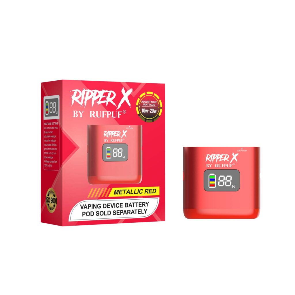 Ripper X Device/Battery (Metallic Red Color) – RUFPUF – INTERNATIONAL
